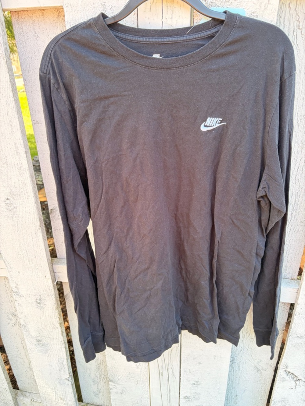 Nike Black Long Sleeve Logo Tee for Men
